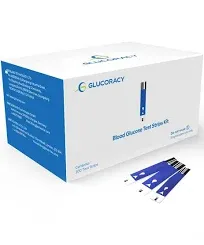 300 Counts Blood Glucose Test Strips, Only Works with Glucoracy G-425-2 Blood Sugar Monitor, Self Diabetes Blood Glucose Home Monitoring, 6 Vials 50 Pieces Per Vial