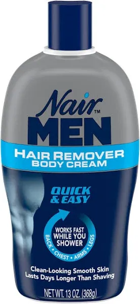 Nair Men Hair Remover Body Cream, Body Hair Remover for Men, 13 Oz Bottle