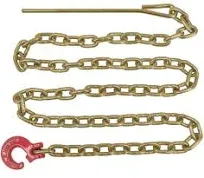 Mytee Products Winch Choker Chain 3/8" x 10' & Choker Hook w/Steel Probe Stake 14" Long Grade G70 Load Limit #6,600 lbs | Log Forestry Logging