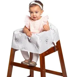 J.L. Childress Disney Baby by Disposable Restaurant High Chair Cover Individually Wrapped for Travel Convenience, Mickey and Minnie, 12 Count