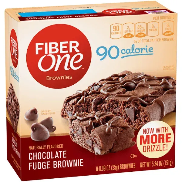 General Mills Fiber One Bars 90 Cal. Chocolate Fudge Brownie