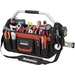 Hultafors Work Gear HT5597 Open-Top Tool Carrier, 35 Pockets, Heavy Duty Ballistic Polyester Tool Bag, Durable Base Pad Feet, Collapsible Bar Injected Mold Handle, Tape Strap, Measuring Tape Clip