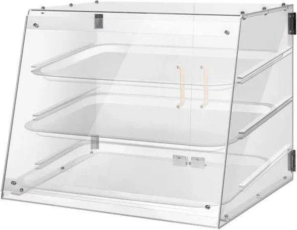 3 Tray Commercial Countertop Bakery Display Case W/ Rear Doors - 21&#034; x 17 Defect