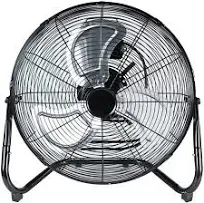 Simple Deluxe 18Inch 3-Speed High Velocity Heavy Duty Metal Industrial Floor Fan