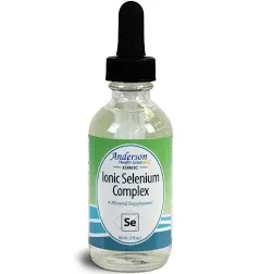 Anderson’s Ionic Selenium Complex, Liquid Selenium Supplement Drops, Supports Thyroid and Immune System, Antioxidant, Ionic Mineral Drops, Fights Free Radicals, 40 Servings, 2 fl oz