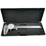 HFS 0-6" Imperial Calipers; 4 Way Dial Caliper 0.001" Shock Proof New ; Plastic Case