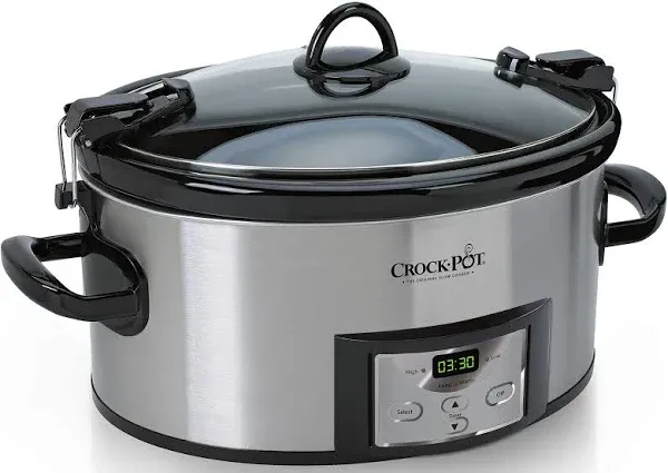 Crock-Pot 6 Quart Cook &amp; Carry Programmable Slow Cooker with Digital Timer