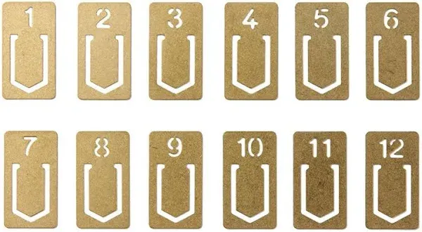 Traveler's Company BRASS Number Clips