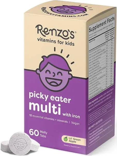 Renzo's Picky Eater Kids Multivitamin with Iron