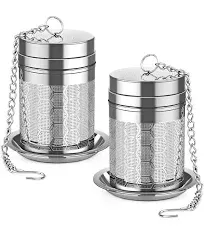 Lullatti Tea Infusers 2 Pack 18/8 Stainless Steel Tea Strainer Set