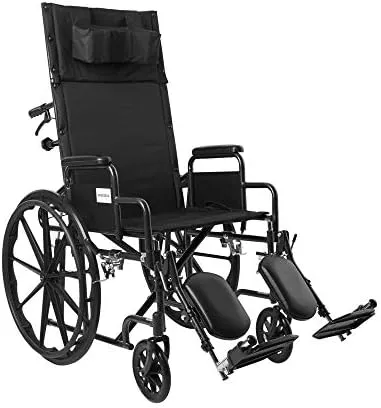 McKesson Reclining Wheelchair, 18-Inch Seat Width