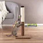 Petmaker 24.5-in Sisal Cat Scratching Post with Toy, Brown