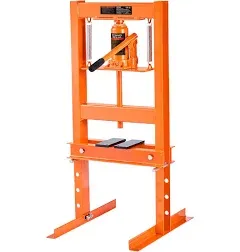 BENTISM Hydraulic Shop Press 6 Ton H-Frame Benchtop Garage Floor Press with Heavy Steel Plates Adjustable Workbench