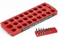 Hansen Hex / Torx Socket Bit Holder Organizer Tray