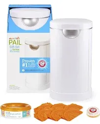 Munchkin Diaper Pail Baby Registry Starter Set Diaper Pails Refills Skip images