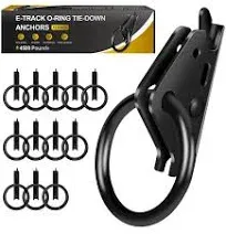 Onesnt 12 Pack E-Track O-Ring Tie-Down Anchors for E Track Accessories for Enclosed| E-Track Tie-Down System for Secure Motorcycles, Cargo Loads, Bikes in