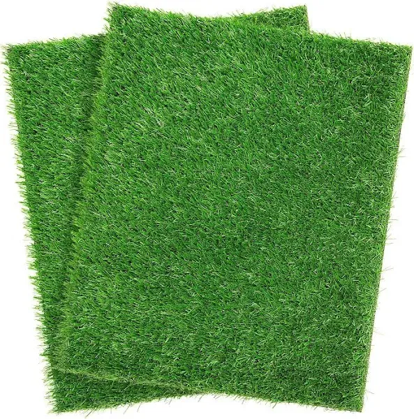 Artificial Dog Grass Pee Pad 20”x 25” 2 Pack, Washable Indoor 20&#034;x25&#034;, Green 