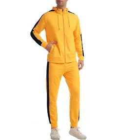 congluoki Sweatsuits for Men Tracksuit Men Track Suits 2 Piece Set Zip Up Hoo...