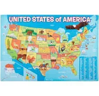 New Sealed Melissa &amp; Doug USA Floor Map Puzzle,42 PCS,Skills At Play,3+