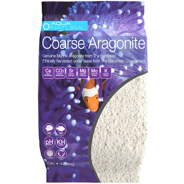 Coarse Aragonite Sand for Reef, Saltwater, and Marine Aquariums