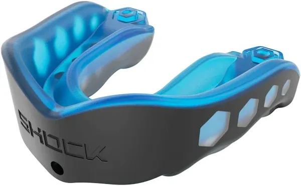 Shock Doctor Gel Max Youth Blue Athletic Mouthguard Strap Included