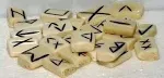 Casting Magic Water Buffalo Bone 25 Piece Elder Futhark Rune Stone Set