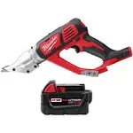 M18 18-Volt Lithium-Ion Cordless 18-Gauge Double Cut Metal Shear w/5.0 ah Batter