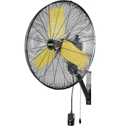 24" Oscillating Wall Fan, 8900 CFM High Velocity Industrial Wall Mounted Heavy Duty Shop Fans with 3 Speed Settings 80° Oscillation for Outdoor Commercial Garage Warehouse workshops Factory