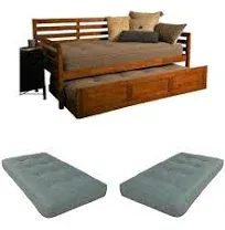 Home Square 3-Piece Set with 2 Daybed Mattresses & Daybed in Walnut