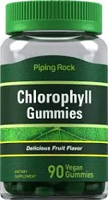 Piping Rock Chlorophyll Gummies 80 Count Mixed Fruit Flavor