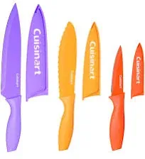 Cuisinart Advantage 6-Piece Chef Knife Set Color Knives with Blade Covers NEW