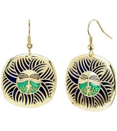 Soleil Lion Drop Earrings - Gold