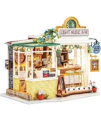 DIY Miniature House Kit Light Music Bar - Hands Craft