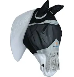 FINE MESH Fly MASK with Nose Fringe (Pony, Black)