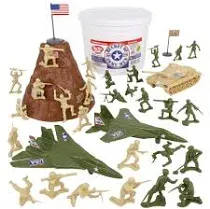 TimMee Bucket of Army Men Soldier Playset