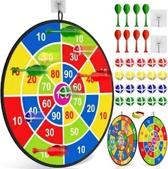 Catingm 29"Large Double Sided Dart Board for Kids