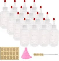 Cucumi 16pcs 4oz Plastic Squeeze Bottles