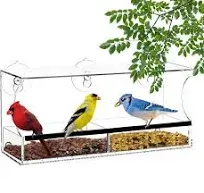 Best Window Bird Feeder with Strong Suction Cups and Seed Tray