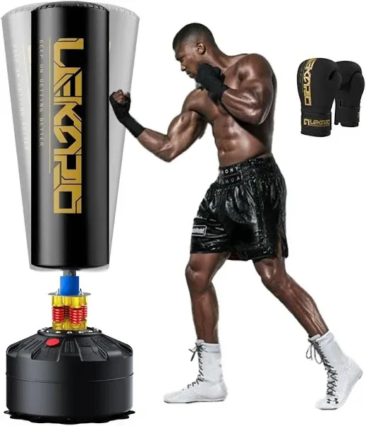 LEKÄRO Punching Bag 70" with Boxing Gloves Heavy Boxing Bag with Stand for Adult Teens