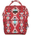 Wrangler Southwestern Pattern Dual Sided Print Multi-Function Backpack