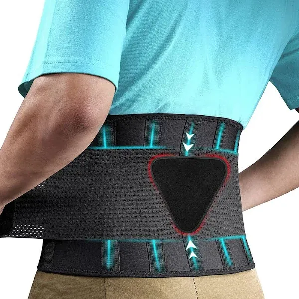 FEATOL Back Brace for Lower Back Pain, Back Support Belt for Women & Men, Breathable Lower Back Brace with Lumbar Pad, Lower Back Pain Relief for Herniated Disc, Sciatica, Scoliosis plus size (Waist Size:38.6''-51.2'')