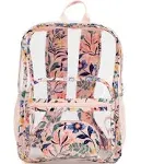 Vera Bradley Clearly Colorful Large Backpack with Pouch, Dreamer Paisley