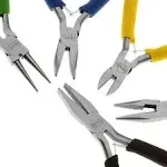 The Beadsmith Color-ID Pliers – Color Coded Set – 5 Inches, 5 Piece Kit: Chain Nose, Round Nose, Flat Nose, Bent Chain Nose & Side Cutter – Tools for Jewelry Making