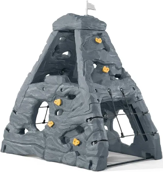 Step2 Skyward Summit Climber – Authentic Kids Playset Rock Climbing Wall with Four Unique Climbing Walls, Two Cargo Nets, Floor Net, and Flag – Rock Climbing Jungle Gym for Backyard