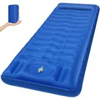 Sleeping Pad, Ultralight 6IN Thick Inflatable Sleeping Pad Built In Pump NEW