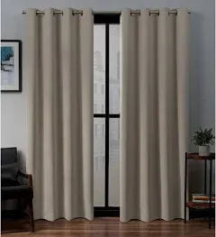 Exclusive Home Curtains Sateen Woven Blackout Grommet Panel 52&#034; x 108&#034; 2 Pack