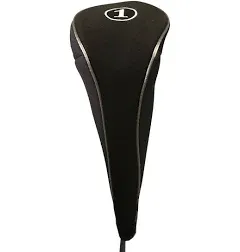 Black Golf Zipper Head Cover Driver 1 Headcover Neoprene Traditional Plain Prote