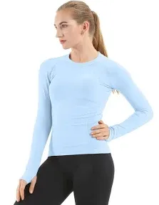 MathCat Women's Seamless Long Sleeve Workout Shirt