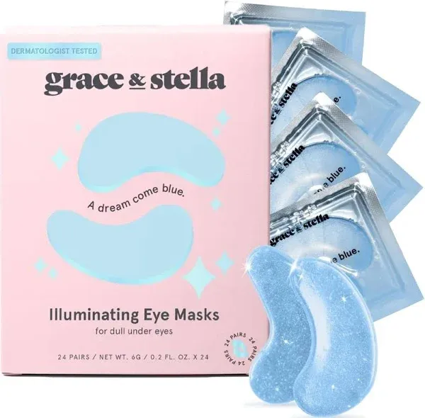 Award Winning under Eye Mask (Blue, 6 Pairs) Reduce Dark Circles, Puffy Eyes, Un