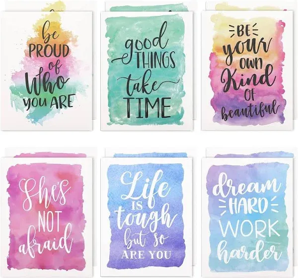 12 Pack Inspirational 2 Pocket Folders Decorative, Letter Size for School, Of...